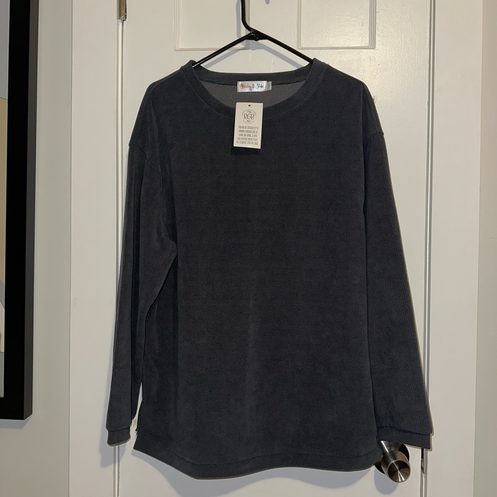 Cozy Gray Long Sleeve Top